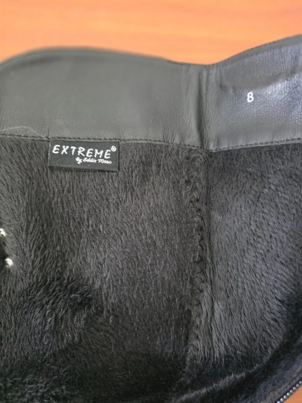 Extreme By Eddie Marc DELILAH Black Knee-High Faux Leather Side-Zip Boots Sz 8 - Picture 9 of 10
